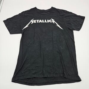 Metallica‎ Band T Shirt Black Logo Graphic Short Sleeve Mens Size LG 2017